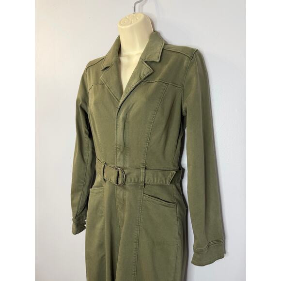 Paige Anessa Wide-Leg Utility Jumpsuit Wide Leg Vintage Brushed Olive Sz 0 - Picture 10 of 13